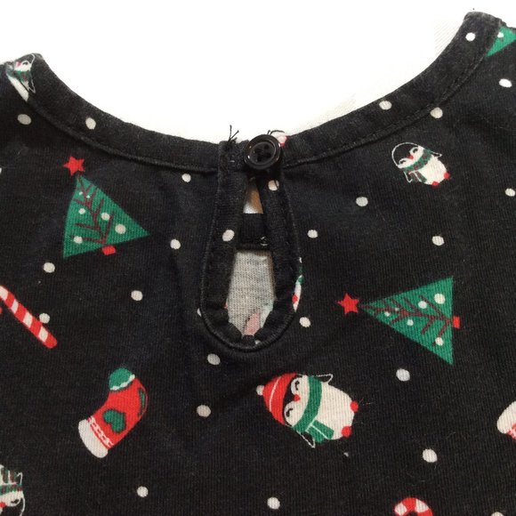 👣 5/$25 - Black Holiday Themed Long Sleeve Dress - Picture 2 of 3